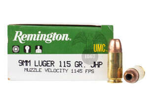 Remington UMC 9mm Hollow Point Ammo features a 115 grain bullet